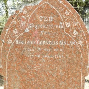 MALAN Hendrik Cornelis 1810-1904