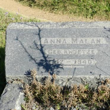 MALAN Anna nee KNOETZE 1912-1940