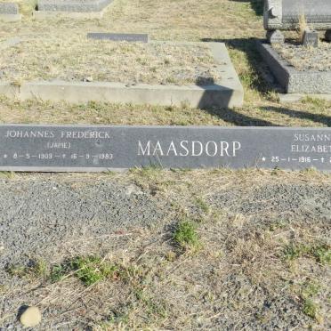MAASDORP Johannes Frederick 1909-1983 &amp; Susanna Elizabeth 1916-2004