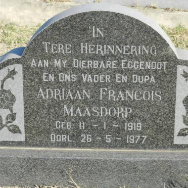 MAASDORP Adriaan Francois 1919-1977