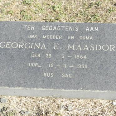 MAASDORP Georgina E. 1884-1959