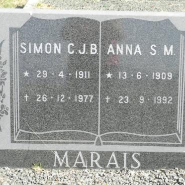 MARAIS Simon C.J.B. 1911-1977 &amp; Anna S.M. 1909-1992