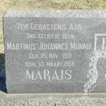MARAIS Martinus Johannes Munnik 1931-1955