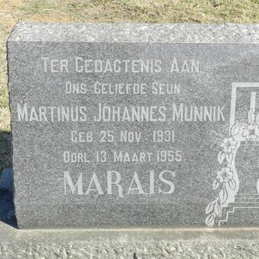 MARAIS Martinus Johannes Munnik 1931-1955