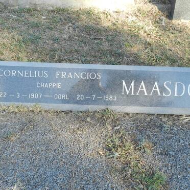 MAASDORP Cornelius Francois 1907-1983 &amp; Anna Maria Elizabeth 1910-1993
