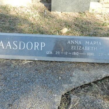 MAASDORP Anna Maria Elizabeth 1910-1993