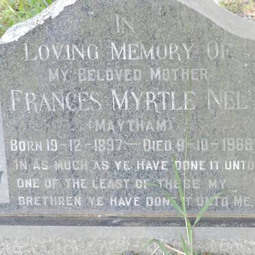 NEL Frances Myrtle nee MAYTHAM 1897-1968