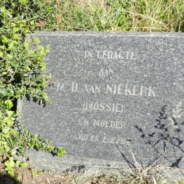 NIEKERK M.D., van