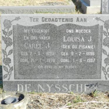 NYSSCHEN Carel J., de 1899-1970 &amp; Louisa J. DU PISANIE 1896-1987