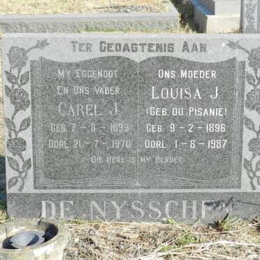 NYSSCHEN Carel J., de 1899-1970 &amp; Louisa J. DU PISANIE 1896-1987