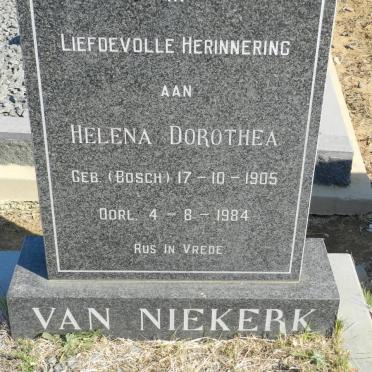 NIEKERK Helena Dorothea, van nee BOSCH 1905-1984