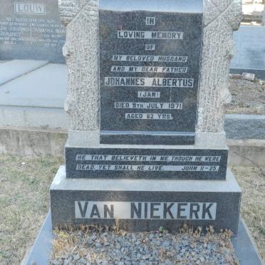 NIEKERK Johannes Albertus, van -1971