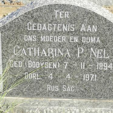 NEL Catharina P. nee BOOYSEN 1894-1971