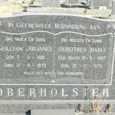 OBERHOLSTER Guilliam Johannes 1901-1973 &amp; Dorothea Maria BUYS 1907-1975