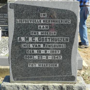 OOSTHUIZEN A.M.G. nee VAN RENSBURG 1897-1947