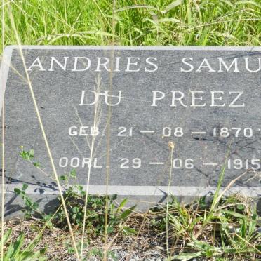 PREEZ Andries Samuel, du 1870-1915