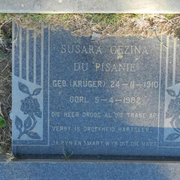 PISANIE Susara Gezina, du nee KRUGER 1910-1982