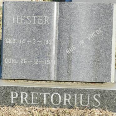 PRETORIUS Hester 1932-1981