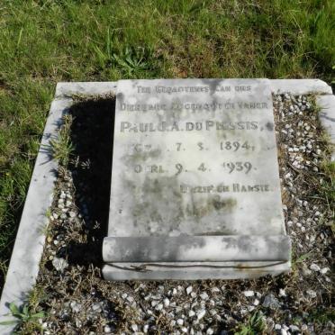 PLESSIS Paul J.A., du 1894-1939