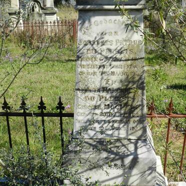 PLESSIS Johannes Petrus, du 18??-19??  &amp; Aletta Margaretha MOOLMAN 1846-1925