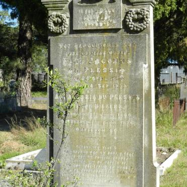 PLESSIS Paul Jacobus, du 1856-1928 &amp; Anna Maria VAN NIEKERK 1840-1926