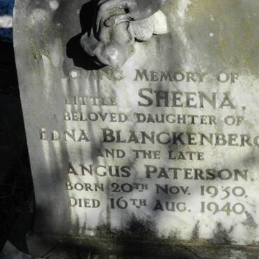 PATERSON Sheena 1930-1940
