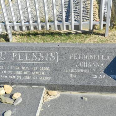 PLESSIS Johannes Zacharias, du 1903-1980 &amp; Petronella Johanna BEZUIDENHOUT 1913-2004 