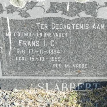 SLABBERT Frans I.C. 1894-1959