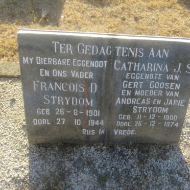STRYDOM Francois D. 1901-1944 :: GOOSEN Catharina J.S. 1900-1974