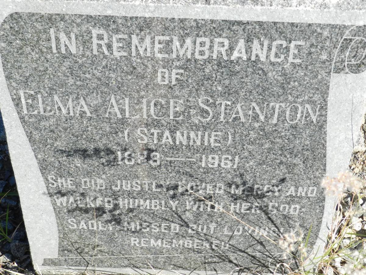 STANTON Elma Alice 1889-1961