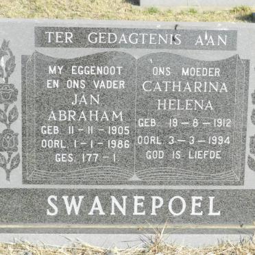 SWANEPOEL Jan Abraham 1905-1986 &amp; Catharina Helena 1912-1994