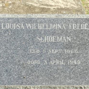 SCHOEMAN Louisa Wilhelmina Frederika 1866-1949