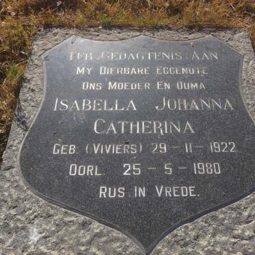 STADEN Isabella Johanna, van nee VIVIERS 1922-1980