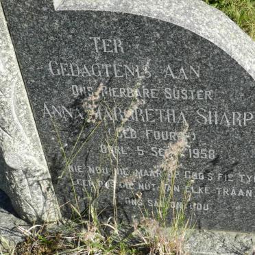 SHARP Anna Magretha nee FOURIE -1958