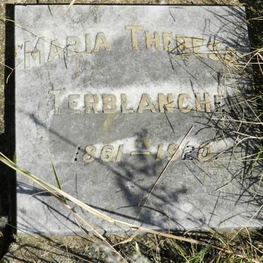 TERBLANCHE Maria Theresa 1861-1920