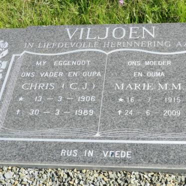 VILJOEN C.J. 1906-1989 &amp; M.M. 1915-2009