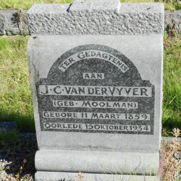 VYVER J.C., van der nee MOOLMAN 1859-1934