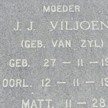 VILJOEN J.J. nee VAN ZYL 1911-1985