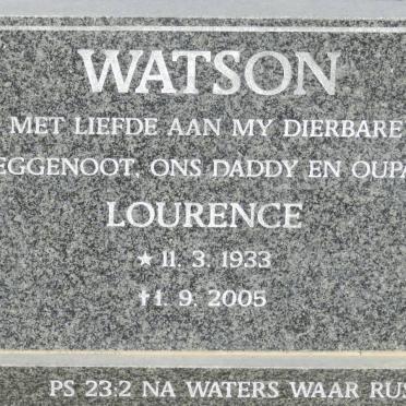 WATSON Lourence 1933-2005