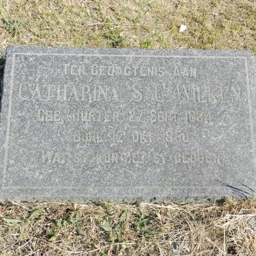 WILKEN Catharina S.C. nee HURTER 1884-1950