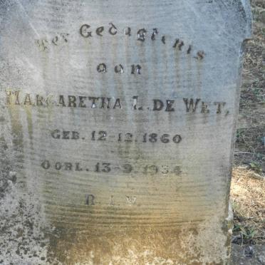 WET Margaretha L., de 1860-1934