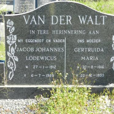 WALT Jacob Johannes Lodewicus, van der 1912-1989 &amp; Gertruida Maria 1916-1999