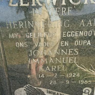 ZERWICK Johannes Immanuel Karel 1924-1985