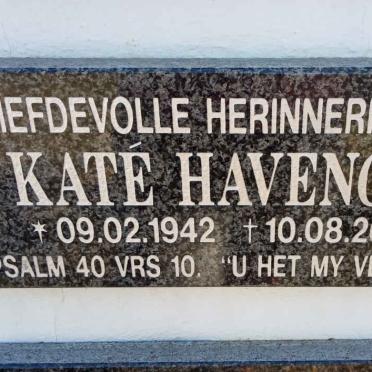 HAVENGA Kate 1942-2011