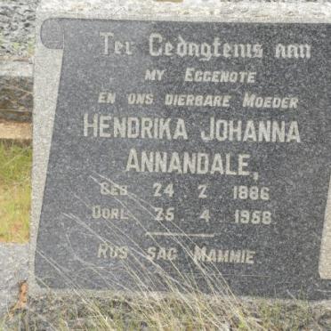 ANNANDALE Hendrika Johanna 1886-1958