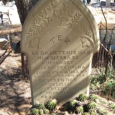 AUCAMP Susana Fransina Johanna nee POTGIETER 1873-1920