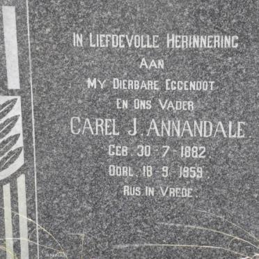 ANNANDALE Carel J. 1882-1959