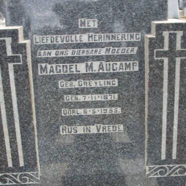 AUCAMP Magdel M. nee GREYLING 1871-1955