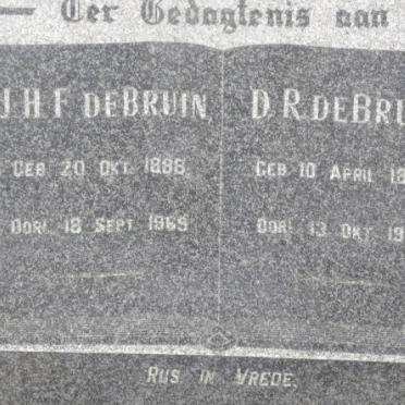 BRUIN J.H.F., de 1888-1969 &amp; D.R. 1883-1965