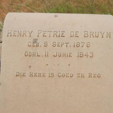 BRUYN Henry Petrie, de 1876-1943